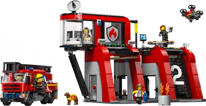 Lego City Hasičská stanica s hasičským vozidlom