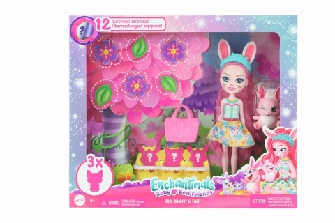 Enchantimals Bábika Bree Bunny Zajačik Twist + Prekvapenie