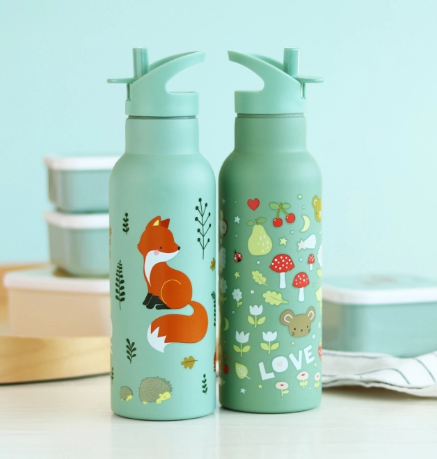 A Little Lovely Company Nerezová fľaša na pitie 500 ml – Priatelia z lesa
