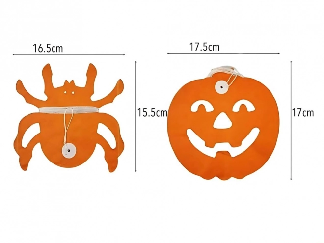 Halloweenska papierová girlanda dýňa/pavúk 3 metre