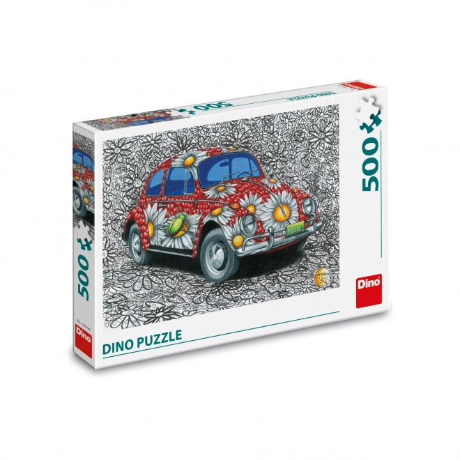 Maľovaný VW Chrobák puzzle 500 dielikov