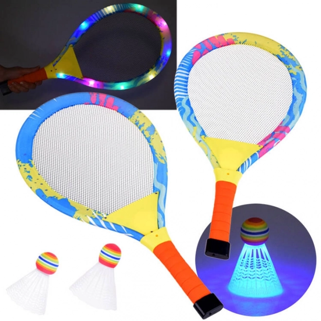 Svieťiace rakety na badminton