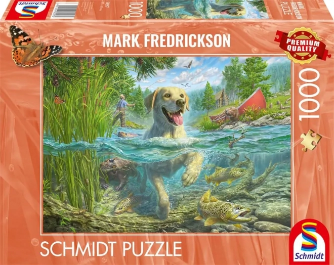 Puzzle Schmidt Labrador na rybách 1000 dielikov