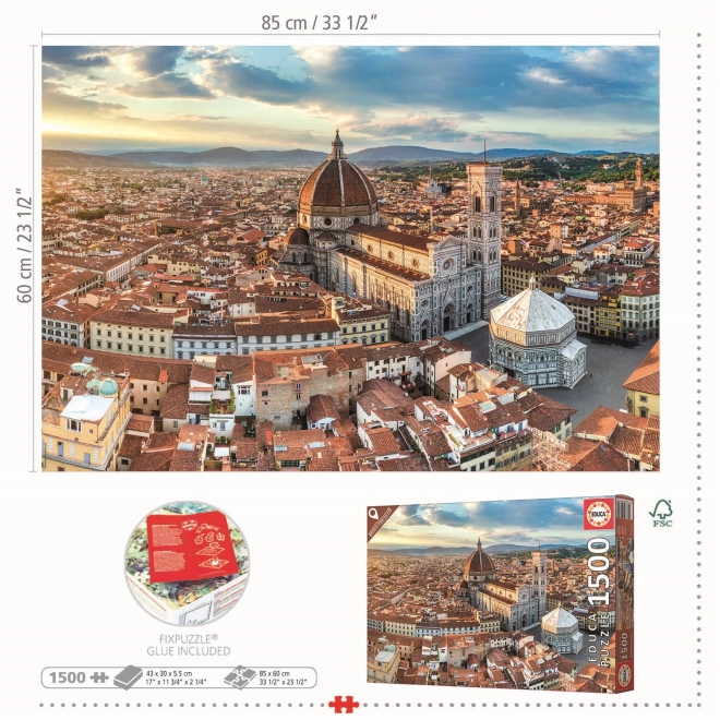 Educa puzzle Florencia z vtáčej perspektívy 1500 dielikov