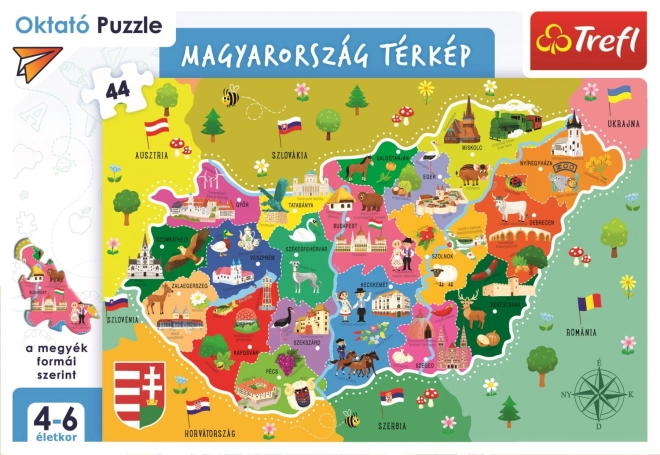 Edukačná skladačka Maďarská mapa