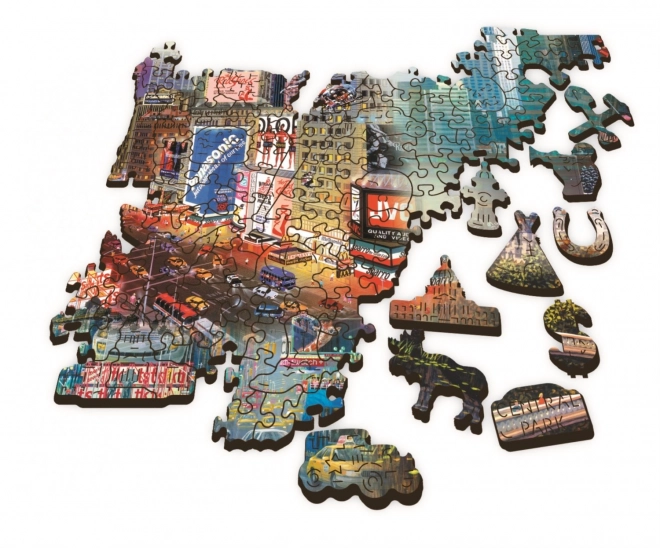 Drevené obojstranné puzzle Koláž New York 1000 dielikov