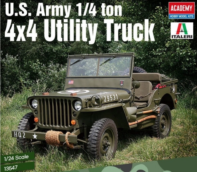 Plastikový model U.S. Army 1/4 ton 4x4 Utility Truck 1/24