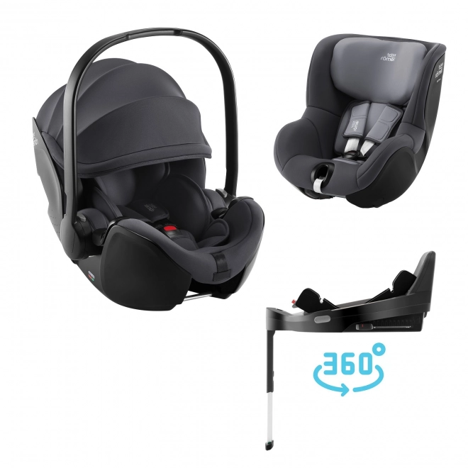 Súprava autosedačiek Baby-Safe Pro, Dualfix 5Z a Vario Base 5Z v Midnight Grey