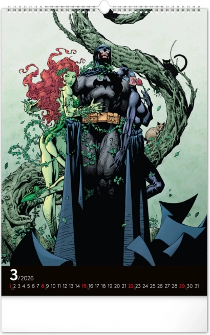 Nástenný kalendár Batman Dark 2026