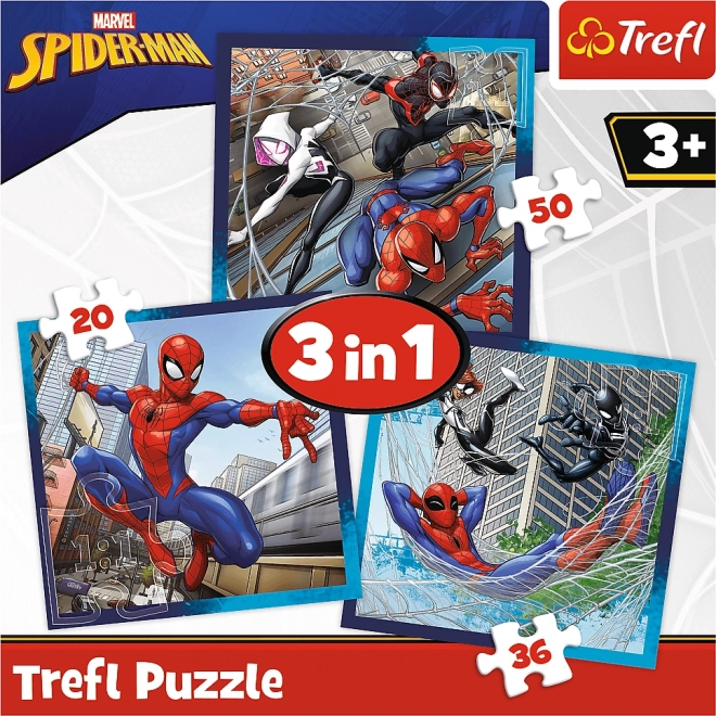 Puzzle 3v1 SpiderMan Pavúčie Priatelia