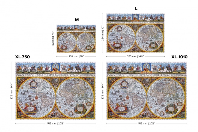 Drevené puzzle Antická mapa 2v1