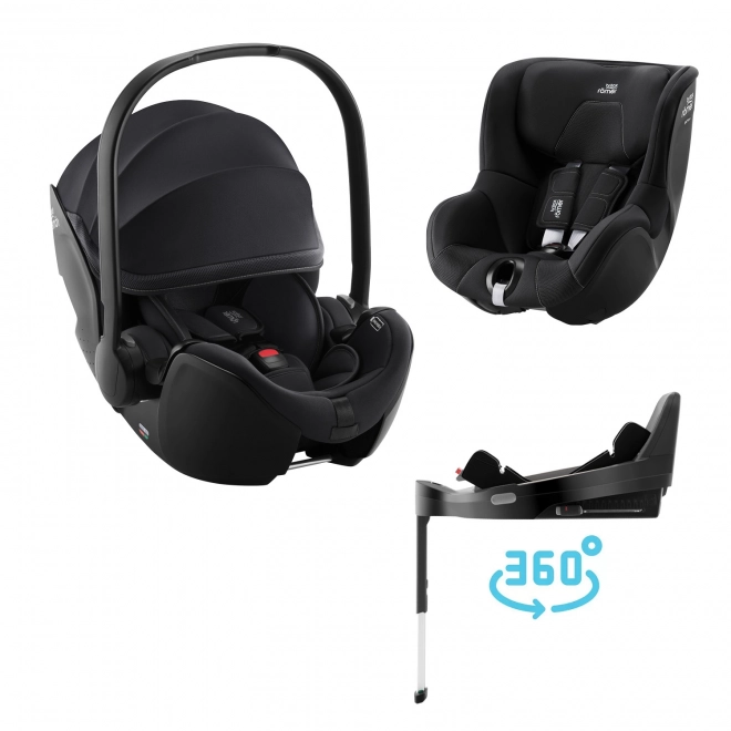 Detská autosedačka set Baby-Safe Pro + Vario Base 5Z + Dualfix 5Z, Galaxy Black