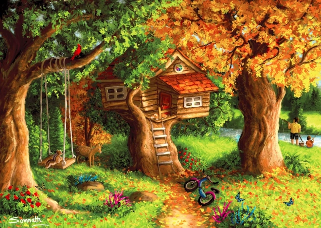 ENJOY Puzzle domček na strome 1000 dielikov
