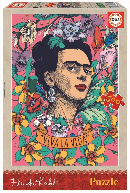 Educa puzzle Frida Kahlo: Viva la vida 500 dielikov