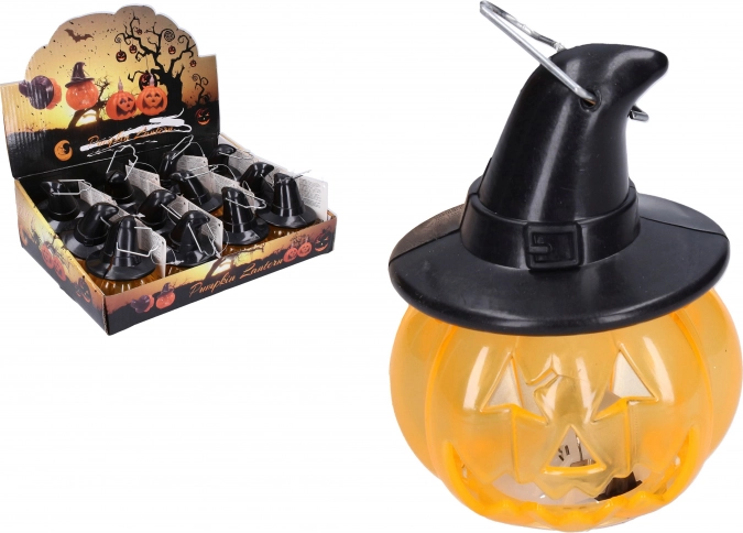 svietiaca halloweenská tekvica 8,5 × 6,5 cm