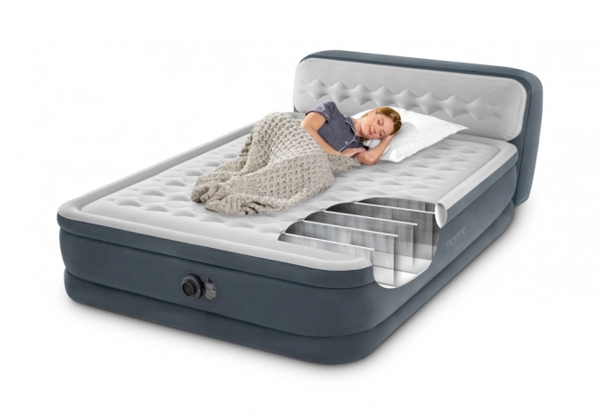 Veľký nafukovací matrac s elektrickou pumpou Intex Deluxe