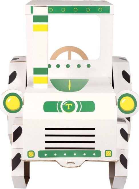 Veľký kartónový traktor