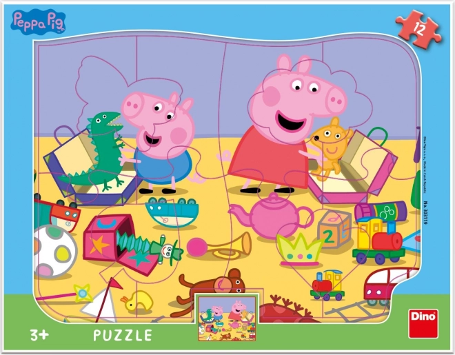 Puzzle Peppa Pig: Tvary 12 dielikov