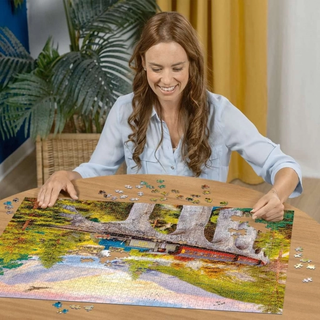 Ravensburger puzzle Jesenná jazda vlakom 1500 dielikov