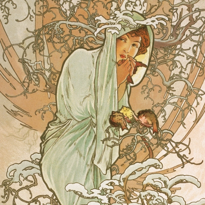 Poznámkový kalendár Alfons Mucha 2025