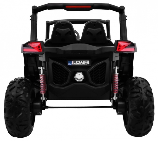 Detský kočík SuperStar čierny + pohon 4x4 + diaľkové ovládanie + úložný priestor + MP3 LED + zámok dverí