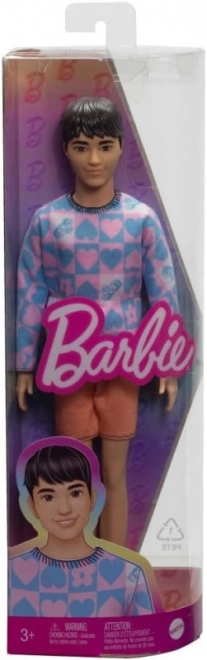 Barbie Fashionistas Štýlový Ken v mikine so srdcami