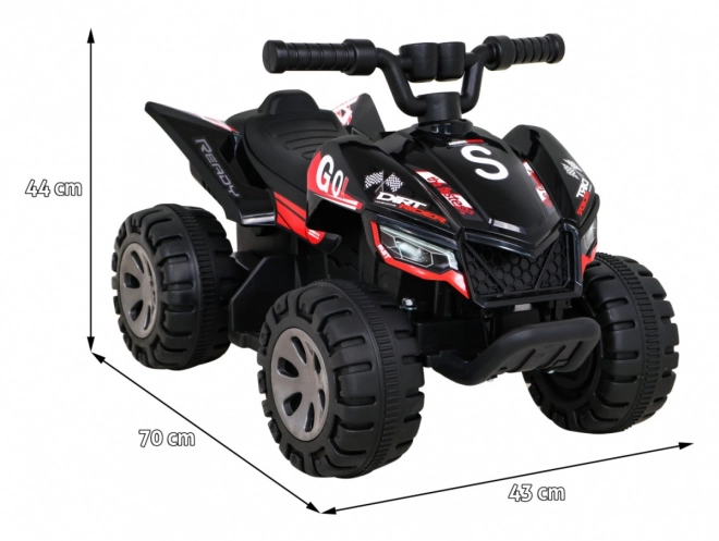 Detský elektrický quad The Fastest čierny – čierna