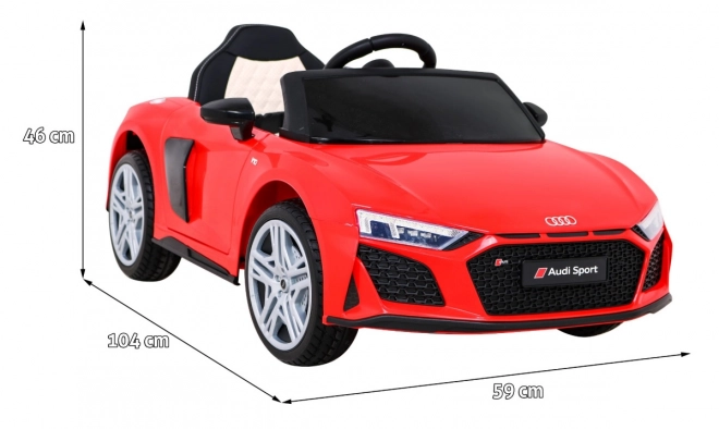 Elektrické autíčko Audi R8 Biele – Červené