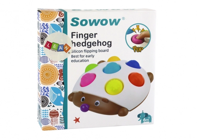 Sensorická zábavná Montessori doska ježko