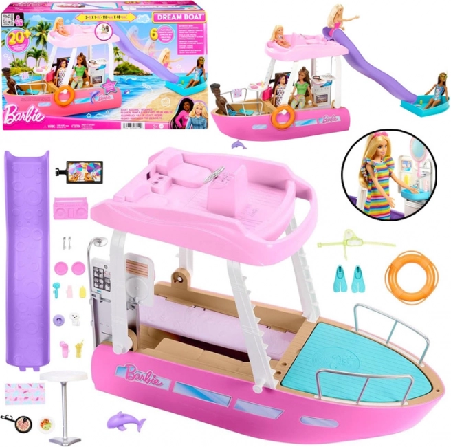 Barbie luxusná motorová loď s transformáciou a doplnkami