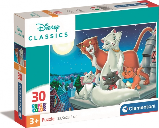 Clementoni puzzle Disney klasika: Aristokočky 30 dielikov