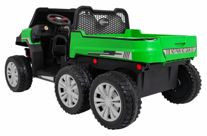 Farmárske auto pre 2 deti Zelené + 4x4 + Diaľkové ovládanie + Kiper + LED Audio