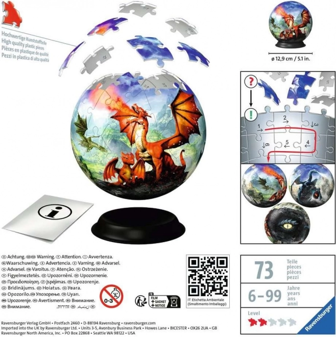 Ravensburger 3D Puzzleball Mystický Drak