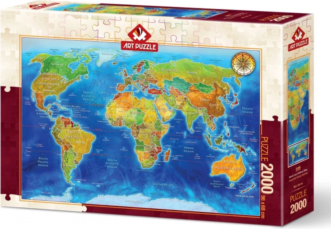 Mapa sveta 2000 dielikov
