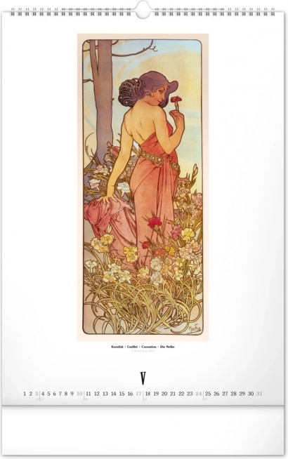 Nástenný kalendár Alfons Mucha 2026