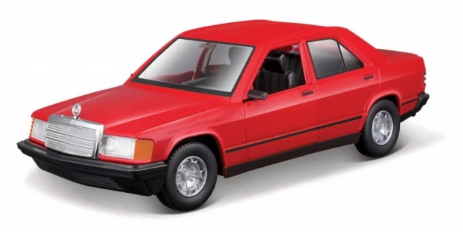 Kovový model Mercedes Benz 190E 1987 červený