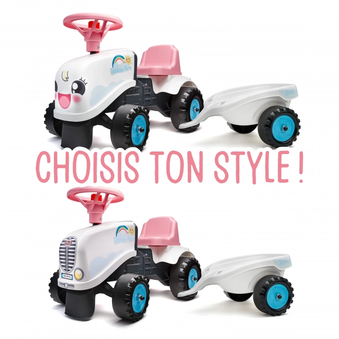 Traktor Rainbow s prívesom pre deti od 1 roka