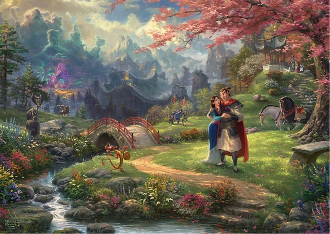 Puzzle Mulan: Kvet lásky 1000 dielikov