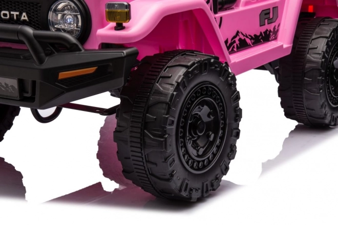 Auto na akumulátor Toyota FJ ružové 4x4