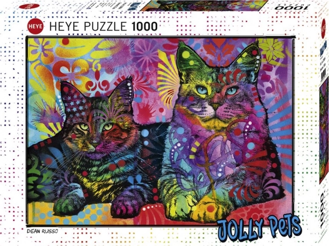 Puzzle 1000 dielikov - Dve Mačky