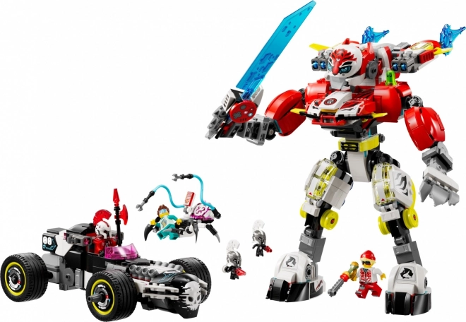 Stavebnica LEGO DREAMZzz Tygrí mech Coopera a hot rod Zero