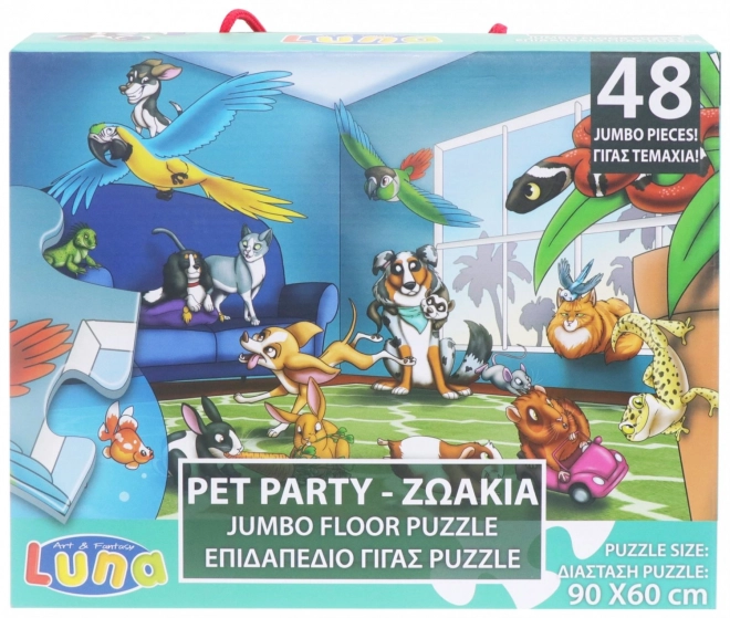 Luna podlahové puzzle Domáci maznáčikovia 48 dielikov