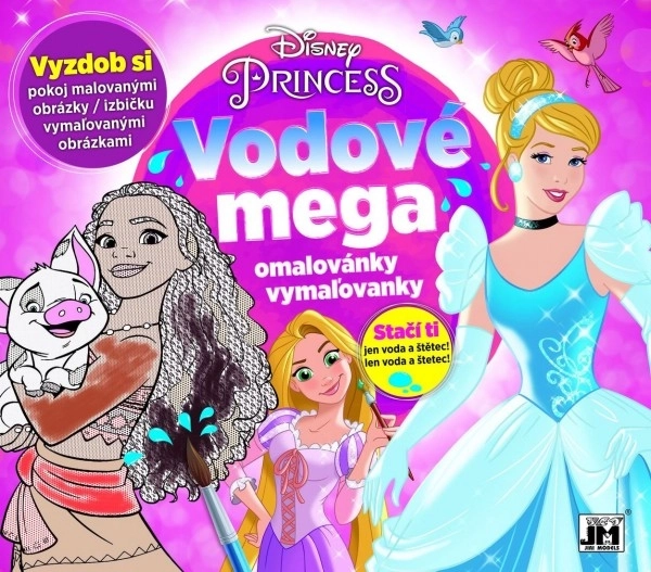 Vodové mega omaľovánky Maľuj vodou! Disney Princezné 33x29cm