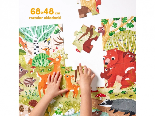 Džungle Puzzle Les 40 ks
