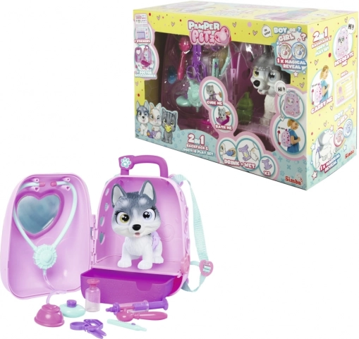 Interaktívne šteniatko PAMPER PETZ husky s vaňou a doplnkami