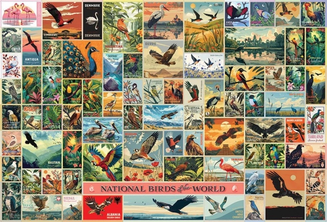 Puzzle Vtáky z celého sveta 2000 dielikov od Cobble Hill