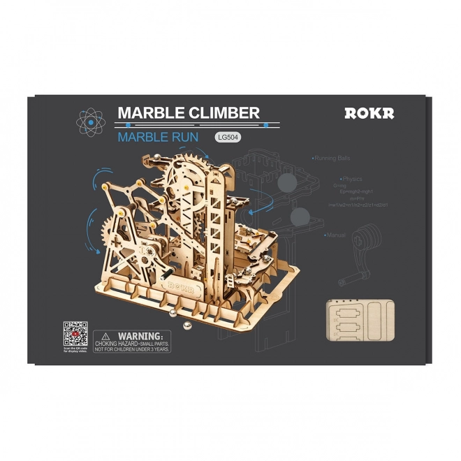 Robotime Rokr 3D drevené puzzle guľôčková dráha: horolezec