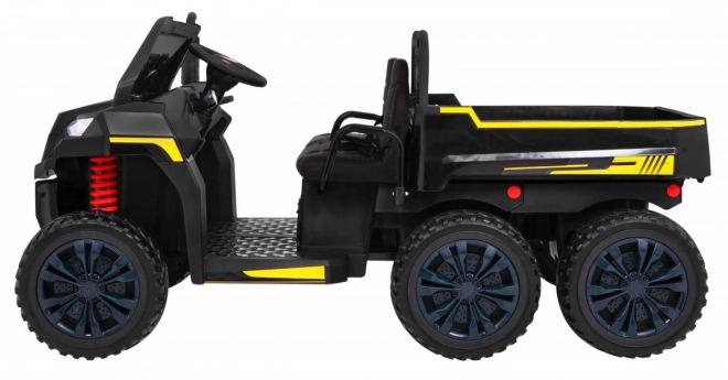 Auto Farmár Kamión pro 2 deti Čierny + pohon 4x4 + Diaľkové Ovládanie + Vyklápač + Audio LED