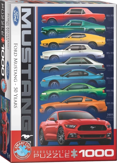 Puzzle 50 rokov Ford Mustang 1000 dielikov