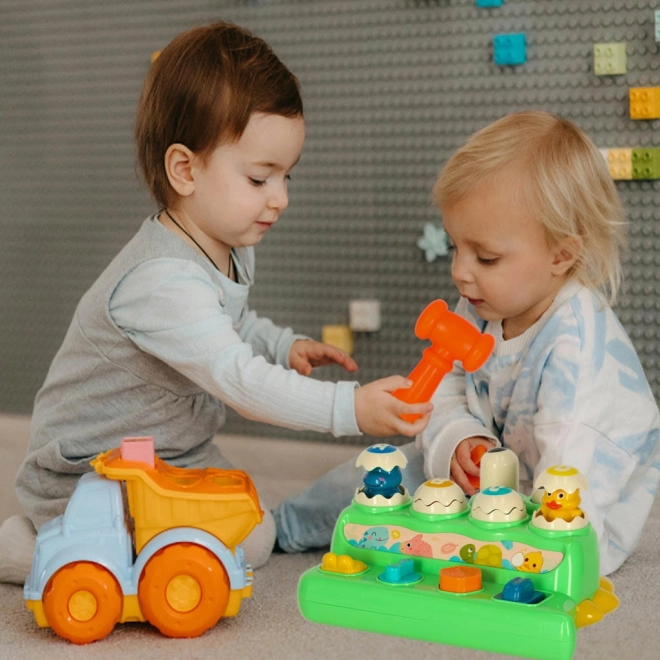 Interaktívna hra s kladivom Krokodíl pre deti 18m+